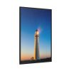 Lighthouse With Starry Night Framed Canvas
