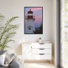 Lighthouse Sky Framed Canvas