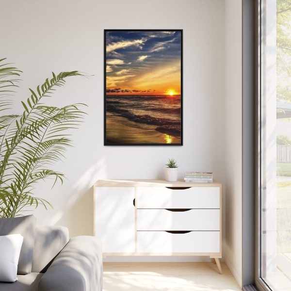 88299-163.jpg Beautiful Sunset Above the Ocean Framed Canvas