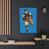 88299-179.jpg Yale Man playing American football Framed Canvas