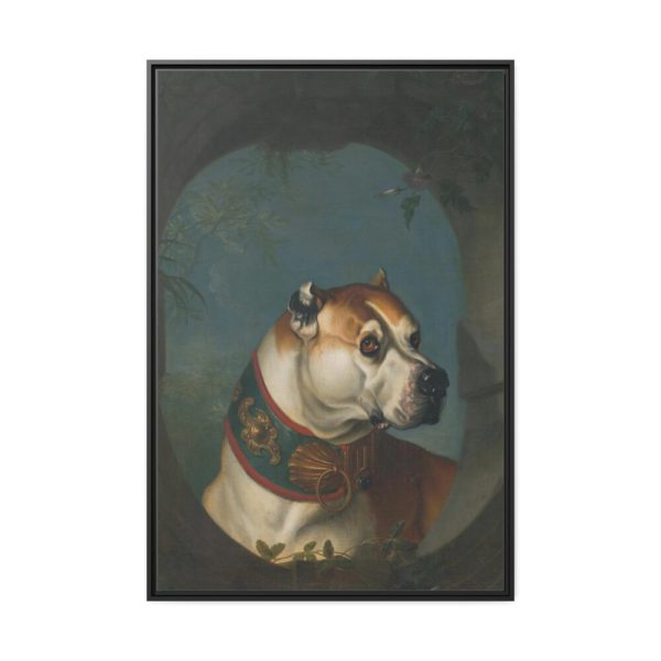 Portrait of a Dog Framed Canvas