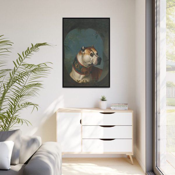 Portrait of a Dog Framed Canvas