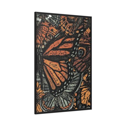 Digital Art Butterfly Artwork Framed Canvas