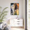 Drawing Elephant Colorful Color Framed Canvas