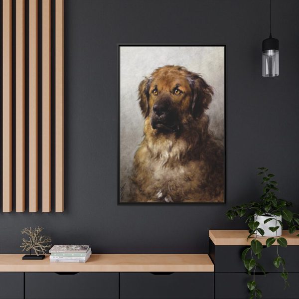 88299-9.jpg Head of a Leonberger by Otto Eerelman Framed Canvas