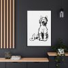 88299-94.jpg Illustration of Yawning Cat Framed Canvas