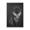 88299-96.jpg Black Silver Maine Coon Cat Sitting Framed Canvas