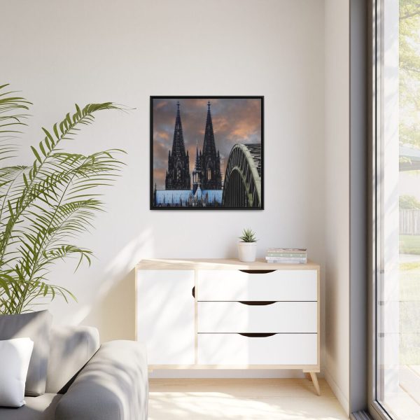 88302-113.jpg Cologne Cathedral Hohenzollern Bridge Framed Canvas