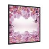 Orchid Background Flowers Framed Canvas