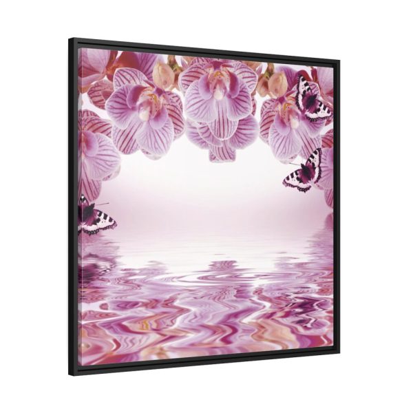 Orchid Background Flowers Framed Canvas