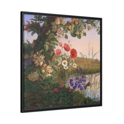 Flower piece by Christine Løvmand  Framed Canvas