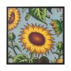 Sunflower Pattern Framed Canvas