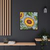 Sunflower Pattern Framed Canvas