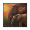 Art Elephants Sun Savannah Framed Canvas