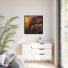 Art Elephants Sun Savannah Framed Canvas