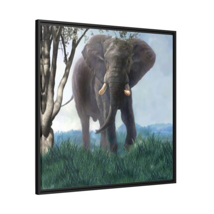 Art Painting Elephant Nature Framed Canvas