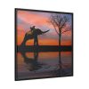 88302-75.jpg Silhouette Elephant and Kid Framed Canvas