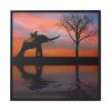 88302-76.jpg Silhouette Elephant and Kid Framed Canvas