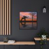 88302-79.jpg Silhouette Elephant and Kid Framed Canvas