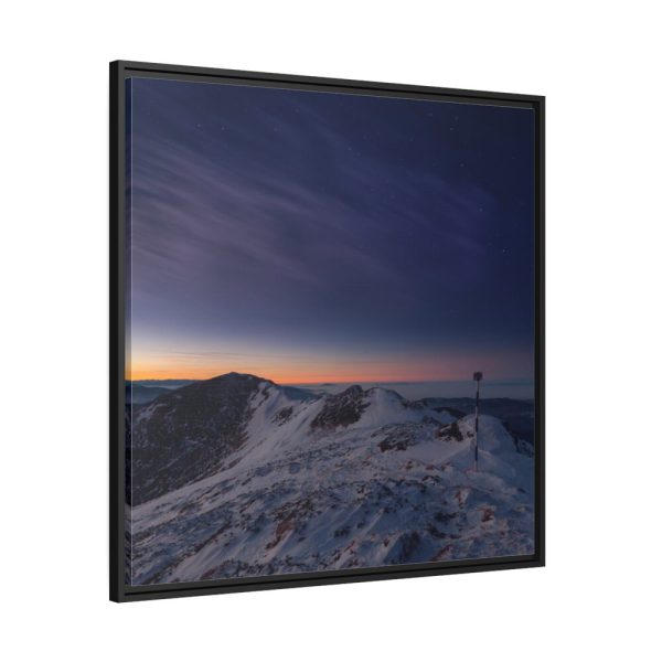 Snow Covered Ciucas Peak Framed Canvas