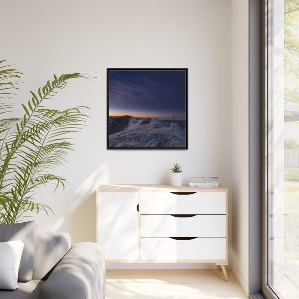Snow Covered Ciucas Peak Framed Canvas
