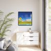 88302-93.jpg Sunflower Field With Blue Framed Canvas