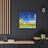 88302-94.jpg Sunflower Field With Blue Framed Canvas