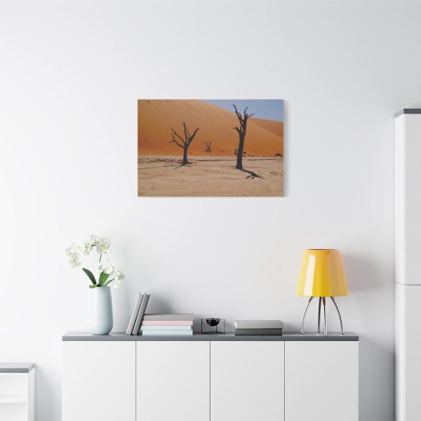 91635-2.jpg Desolate Trees in the Sandy Desert of Deadvlei Hiking Trail Standard Canvas