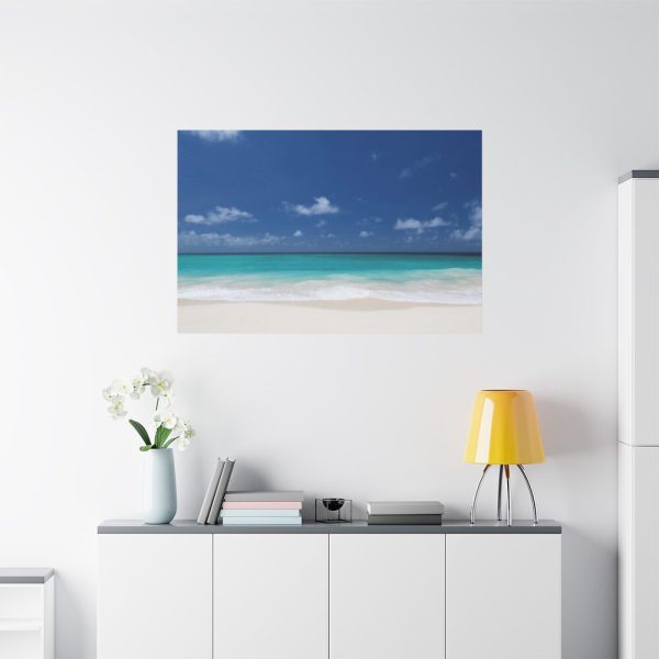 91638-1017.jpg Blue Sky Sandy Beach Aesthetic Landscape Standard Canvas
