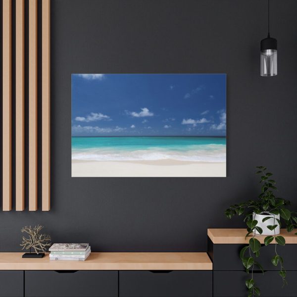 91638-1018.jpg Blue Sky Sandy Beach Aesthetic Landscape Standard Canvas