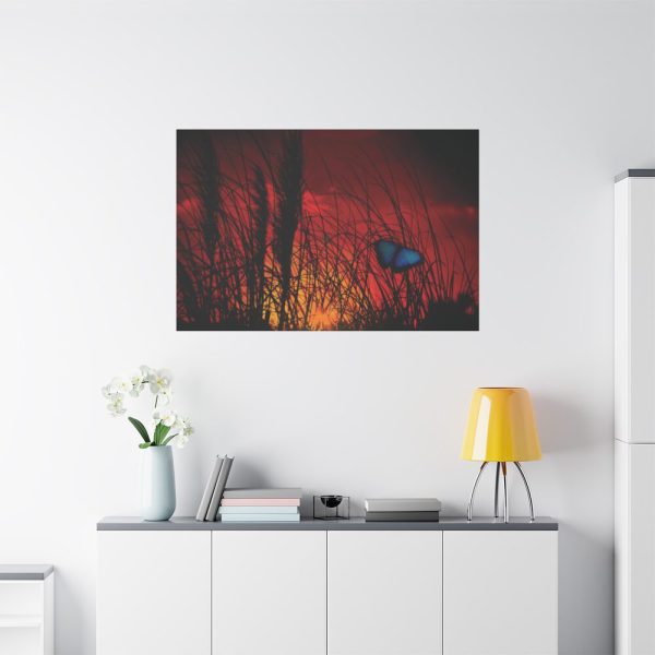 Butterfly on Nature Plant Grass Standard Canvas