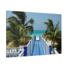 91638-1030.jpg Sunny Beach With Palm Tree and Blue Sky Standard Canvas