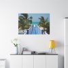 91638-1032.jpg Sunny Beach With Palm Tree and Blue Sky Standard Canvas