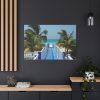 91638-1033.jpg Sunny Beach With Palm Tree and Blue Sky Standard Canvas