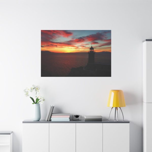 91638-1037.jpg Lighthouse and Red Sky in the Morning Standard Canvas