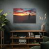 91638-1039.jpg Lighthouse and Red Sky in the Morning Standard Canvas