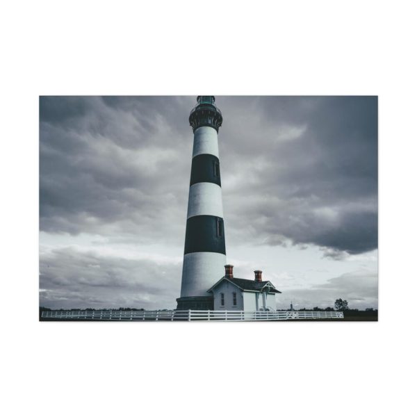 91638-1061.jpg Lighthouse With Black Sky Standard Canvas