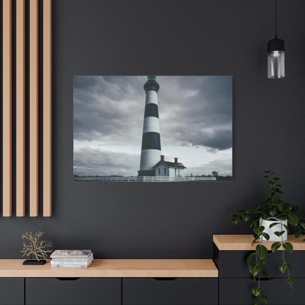 91638-1063.jpg Lighthouse With Black Sky Standard Canvas