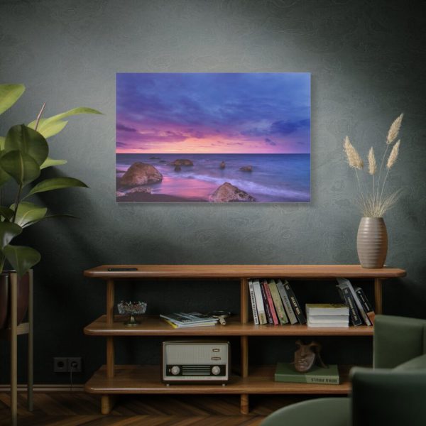 91638-1079.jpg Rocks, Pink, Purple and Navy Sky Standard Canvas