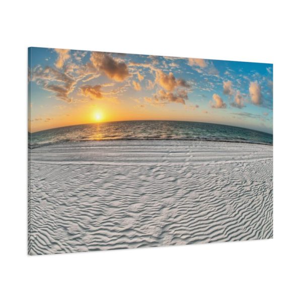 91638-1080.jpg Wind Rippled White Sand Beachline at Sunset Standard Canvas