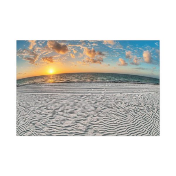 91638-1081.jpg Wind Rippled White Sand Beachline at Sunset Standard Canvas