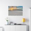 91638-1082.jpg Wind Rippled White Sand Beachline at Sunset Standard Canvas