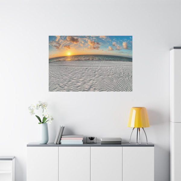 91638-1082.jpg Wind Rippled White Sand Beachline at Sunset Standard Canvas