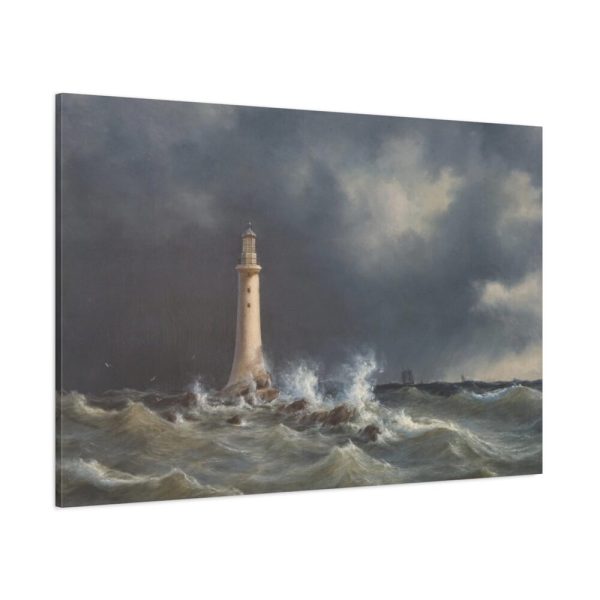 91638-1123.jpg Eddystone Lighthouse by Anton Melbye Standard Canvas