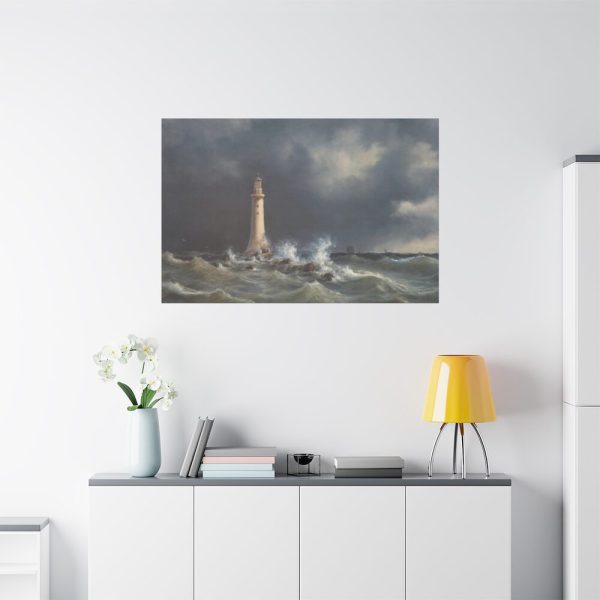 91638-1125.jpg Eddystone Lighthouse by Anton Melbye Standard Canvas