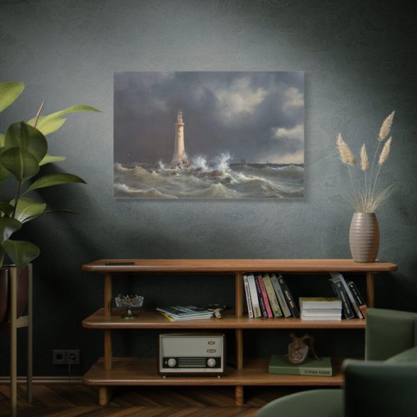 91638-1127.jpg Eddystone Lighthouse by Anton Melbye Standard Canvas