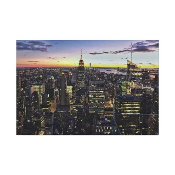 91638-1134.jpg City Building in the Evening Standard Canvas