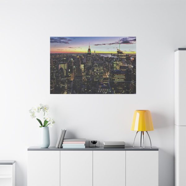 91638-1135.jpg City Building in the Evening Standard Canvas