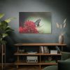 Butterfly on Red Flower Standard Canvas