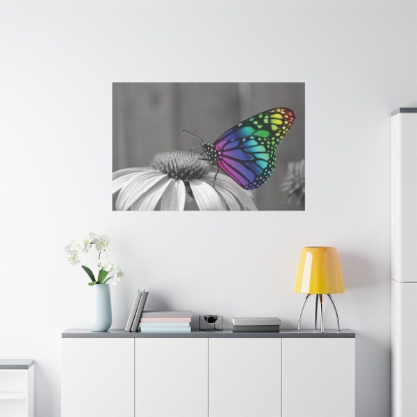 Colorful Butterfly on Flower Standard Canvas